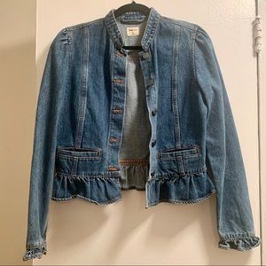 Gap Peplum Denim Jacket Size Medium